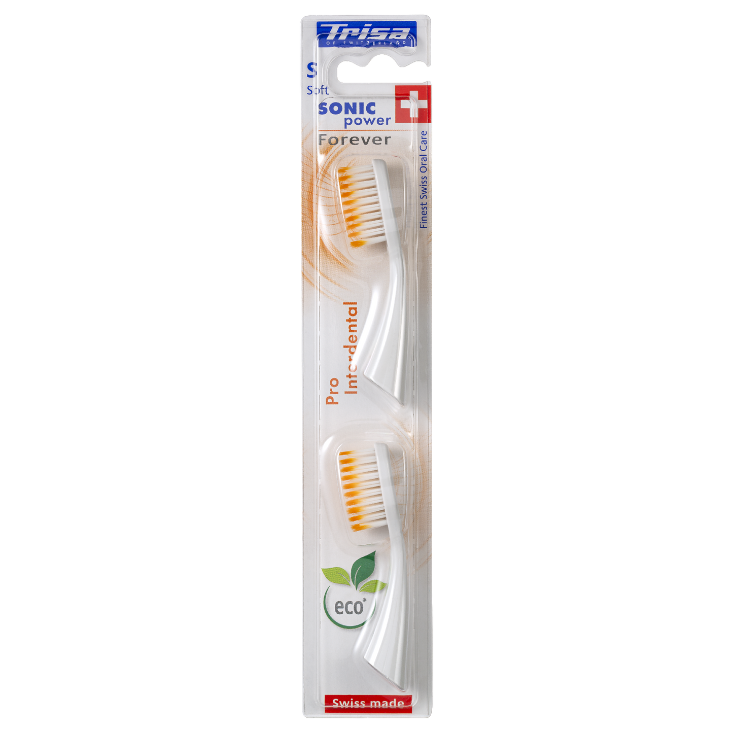 TRISA Sonicpower Pro Interdental replacement heads in package designed for deep interdental cleaning