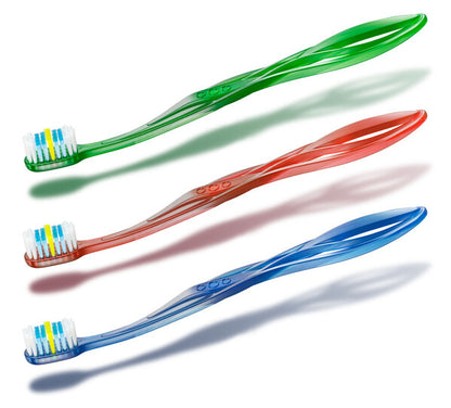TRISA ReCare toothbrush range in assorted colors without packaging
